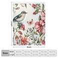 thumbnail image 4 of nygtbtfer Bird Hummingbird Floral Blanket Gifts for Women Soft Warm  Cozy Pink Spring Flower and Birds Throw Blankets for Bed Living Room Sofa Couch Birthday Valentines Day Decor 60x80in, 4 of 6