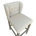 thumbnail image 2 of Wellington Contemporary Wood/Linen Barstool - Beige Linen, 2 of 5