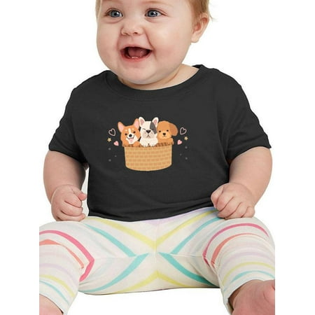 

Cute Dogs In Basket T-Shirt Infant -Image by Shutterstock 6 Months