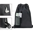 thumbnail image 4 of Gym Bag Sports Bag Backpack With Zip&inner Pocket, Waterproof Drawstring Gym Bag Adjustable Hipster Gym Bag, 4 of 5