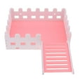 thumbnail image 2 of Escalera de madera para valla de plataforma de animales pequeños, juego de juguetes para escalar Rosado, 2 of 9
