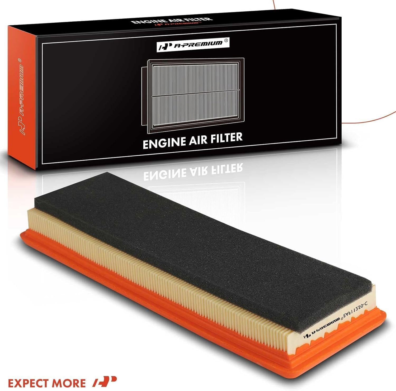 A-Premium Front 2-PC Engine Air Filter Compatible with Fiat 500 2012-2019 1.4L, Replace# 68082570AA, 53101161