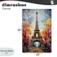 thumbnail image 4 of Stupell Industries Shabby Chic Eiffel Tower with Colorful Trees Canvas Art, 20 x 30, by Creative Studio, 4 of 8