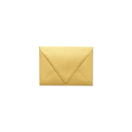 UPC: 0848614204403 | LUX A6 Contour Flap Envelopes 4 3/4 x 6 1/2 50/Box Gold Metallic 1875-07-50