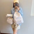 thumbnail image 6 of Weebloom Bow School Backpack With Lunch Box Pencil Case For Kids Girls Cute 3Pcs School Bags Set Large Capacity 3 Piece Cute Cartoon Travel Large Bookbag Middle High School College White, 6 of 9