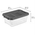 thumbnail image 4 of Caja de Almacenamiento Modular Sterilite Paquete de 12 Transparente de 16 Cuartos, 4 of 9