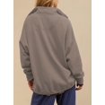 thumbnail image 5 of Sweatshirt for Women Oversized Casual Long Sleeve Button Henley Neck Pullover Tops Outfits Clothes Camel Color M, 5 of 8