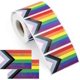 thumbnail image 1 of 500 Pieces 5x3 Cm Progress Pride Flag Stickers, Rectangle Rainbow Pride Stickers Self Adhesive Sticker Roll For Gay Pride Month Decorations, 1 of 5