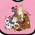 thumbnail image 4 of Inktastic Happy Farm Animals Boys or Girls Baby Bib, 4 of 4