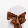 thumbnail image 3 of BalsaCircle 5 New Satin Chair Sashes Bows Ties Cinnamon Brown, 3 of 8