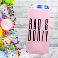 thumbnail image 2 of Birthday Can Coolers, Bad & Boozy Slim Spiked Seltzer Coolers, Funny Birthday Slim Coolies, Birthday Party Gift (Pink), 2 of 3