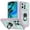 F-Green/Pink, variant on JTCASES for iPhone 11 Pro Case, Sliding Camera Cover  Rotating Ring Kickstand   Magnetic Car Mount   Inside Card Holder, Bracket Shockproof Frame Anti-drop PC TPU Heavy Duty Protection, Black/Silver