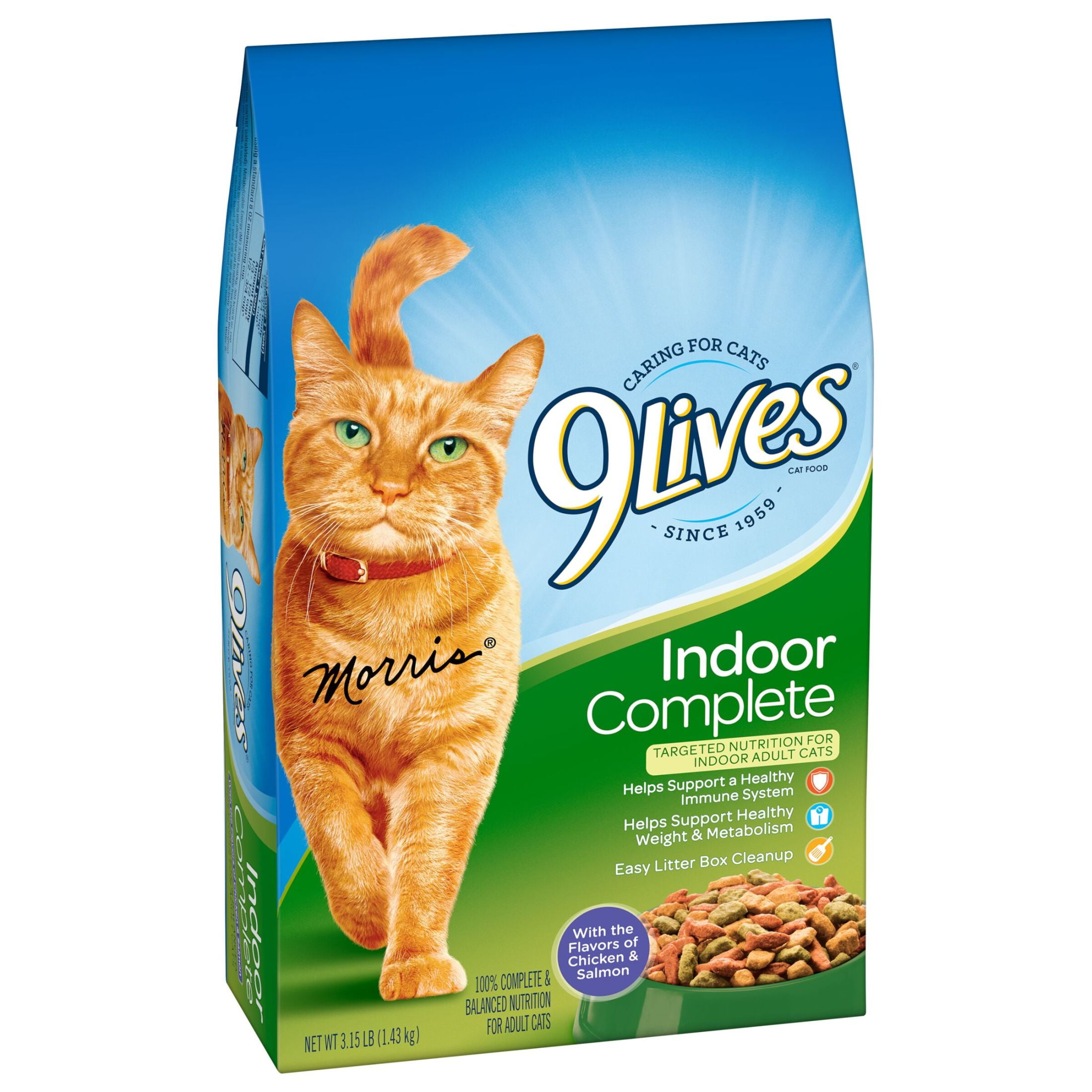 9Lives Indoor Complete Dry Cat Food, 3.15-Pound Bag