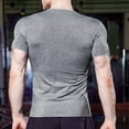 thumbnail image 5 of AHTJRT Men's Slim Fit Crew-Neck Undershirt Short Sleeve Body Shaper T-Shirt Comfortable Men's Underwear Gray L, 5 of 6