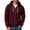 Wine, variant on Men's Fleece Full Zip Hoodie, Fall Long Sleeve Hooded Sweatshirt Coat, Loose Causal Hoodie Jackets with Pockets