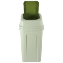 LOLIPPYY Swing Lid Household Trash Can for Kitchen Use Light Green 1Pack