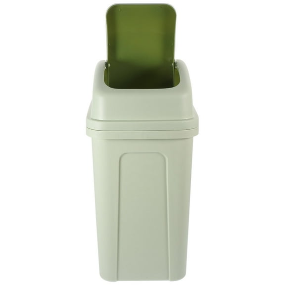 LOLIPPYY Swing Lid Household Trash Can for Kitchen Use Light Green 1Pack