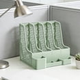 thumbnail image 4 of 4-Tier Desktop File Organizer With Detachable Pen Holder, Multi-Compartment Letter Sorter Rack, Space-Saving Document Storage Frame for Office and Home Workspace, 4 of 6