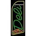 thumbnail image 1 of Green Deli LED Neon Sign 13 x 32 - inches, Black Square Cut Acrylic Backing, with Dimmer - Bright and Premium built indoor LED Neon Sign for restaurant window and interior decor., 1 of 7