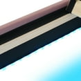 thumbnail image 5 of Euroco Velvet Upholstered Twin Size Platform Bed with Adjustable Height Headboard and LED Light, Pink, 5 of 27