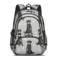 thumbnail image 2 of Black Labrador Backpack for School,Cute School Bag,Schoolbag with Adjustable Shoulder Straps & Padded Back,16.9 Inch, 2 of 5