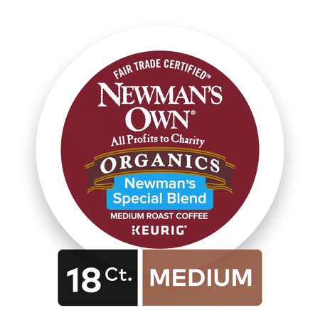 Newmans Own Organics Special Blend Keurig Single-Serve K-Cup Pods, Medium Roast Coffee, 18 Count