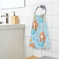 thumbnail image 6 of 2 Pack 100% Cotton Towels Soft Absorbent Towel Set for Bathroom Beach Sports 16x28in Little Mermaids and Seashells, 6 of 8