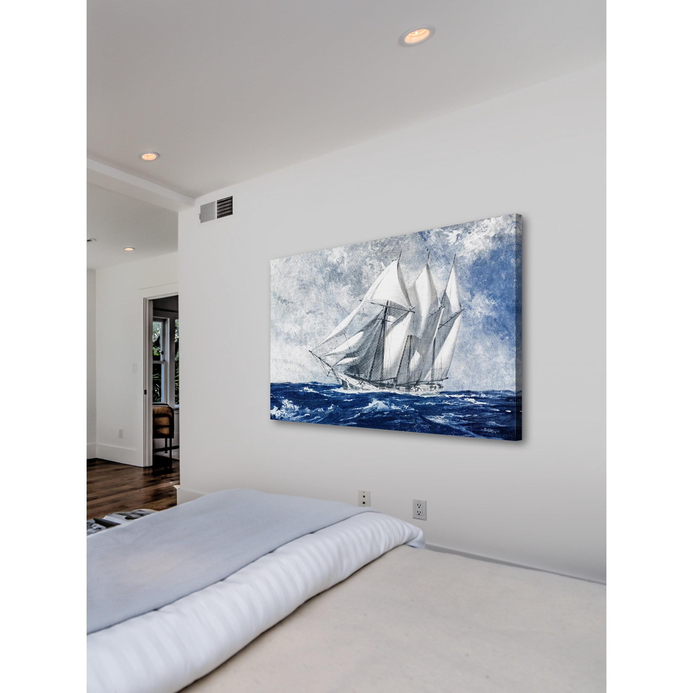 Marmont Hill - "Choppy Sea" Painting Print on Wrapped Canvas