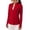 *Red, variant on ClodeEU Women's Quick Dry UPF Sun Protection Long Sleeve Mock Neck Top , Solid Color Zip Up Athletic Shirt with Pockets Purple,Womens Plus XL