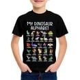 thumbnail image 2 of YMNXA Childrens Kids Boys T Shirts Short Sleeve Round Neck Dinosaurs Print Comfortable Breathable Top For Casual Daily Wear,Black,3-4 Years, 2 of 4