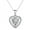 White Gold, variant on Cate & Chloe Amora 18k White Gold Plated Heart Pendant Necklace with Simulated Diamonds for Women