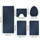 thumbnail image 3 of Bathroom Rug Set, Toilet Mat Set, 5-Piece Velvet Fleece Non-Slip Absorbent Washable Bath Mat for Bathroom, 3 of 7