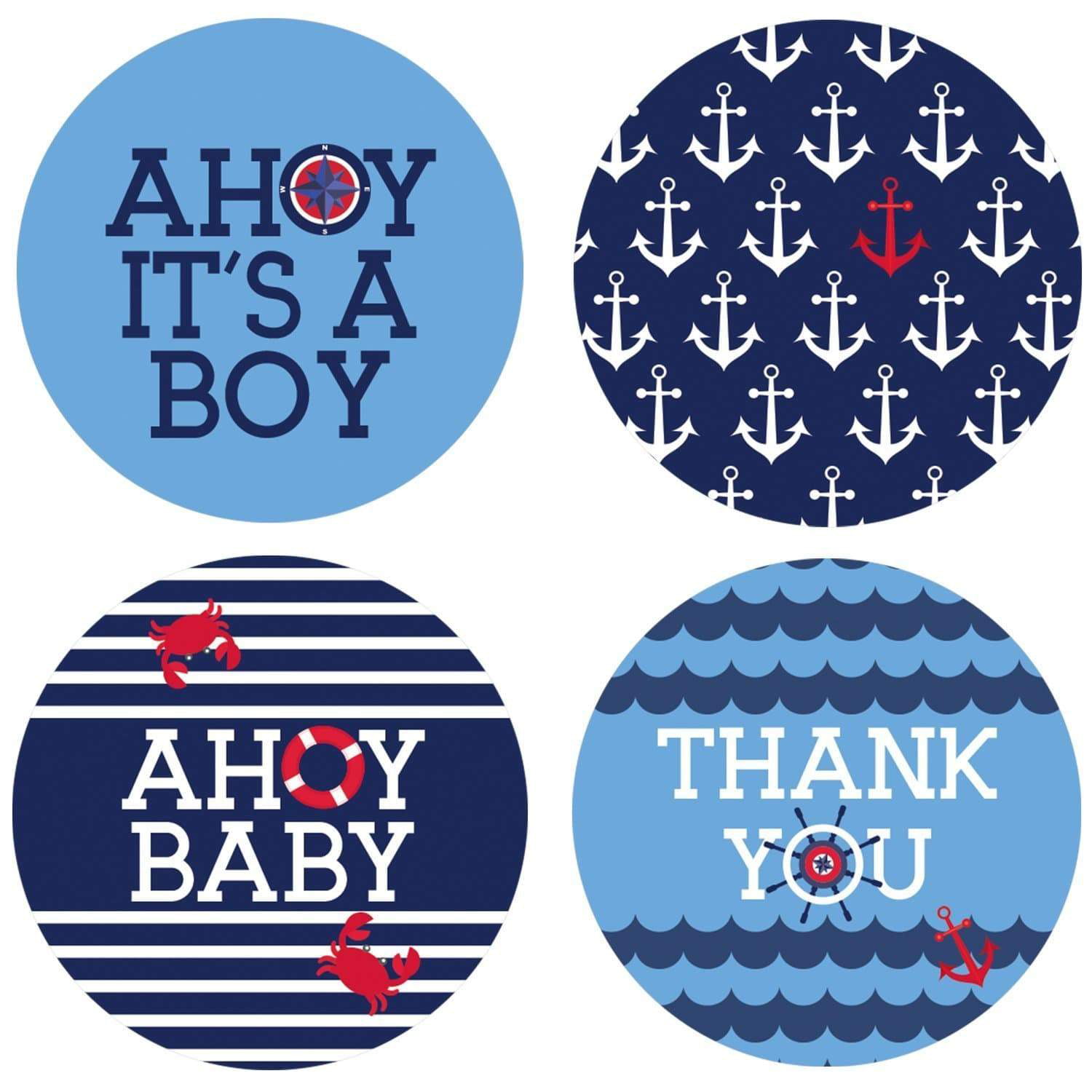 40 Custom Stickers Bow Tie Baby Boy Shower Birthday Party Favor Label Blue 