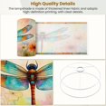 thumbnail image 4 of Linen Drum Lampshades Colorful Dragonfly Vibrant Wings Surrounded by Abstract Flowers 13"x13"x10" Light Shade for Table Lamps Floor Lamp Shades Lampshade Replacement Assembly Required, 4 of 8