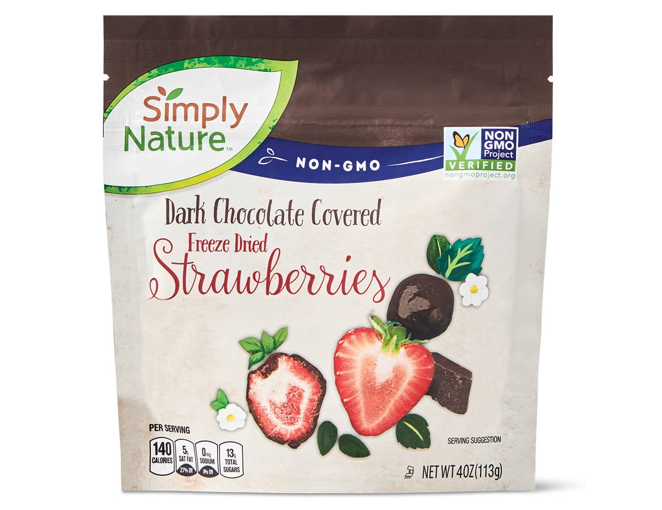 Simply Nature Freeze-Dried Chocolate Covered Fruits Banana and Strawberry