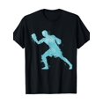thumbnail image 1 of T-shirt Homme Poids Lourd 220gsm Boxe Turquoise Logo & Imprimé Silhouette de Combattant, 1 of 5