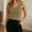 Army Green, variant on Women's Round Neck Rose Floral Fleece Vest Thermal Sleeveless Layering Top Allover Rose Print Cozy Slim Fit for Autumn Winter Loungewear, Pajama Shirts for Women Gray L
