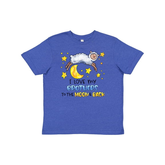 Inktastic I Love My Brothers to the Moon and Back Cute Sheep Youth T-Shirt
