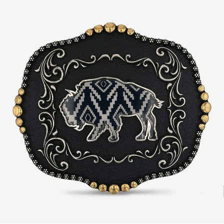 Montana Silversmiths Midnight Buffalo Attitude Buckle