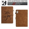 thumbnail image 6 of Case for Amazon Kindle Fire HD 7 5th 7th 9th Generation (2015 2017 2019 Release),PU Leather Embossed Coconut Tree Slim Case with Pencil Holder Card Slot Protective Smart Cover,Brown, 6 of 6