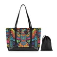 thumbnail image 7 of FORMRS Canvas Laptop Tote Bag for Women with 15.6" Computer Compartments Shoulder Handbag, Abstract Eagle, 7 of 7