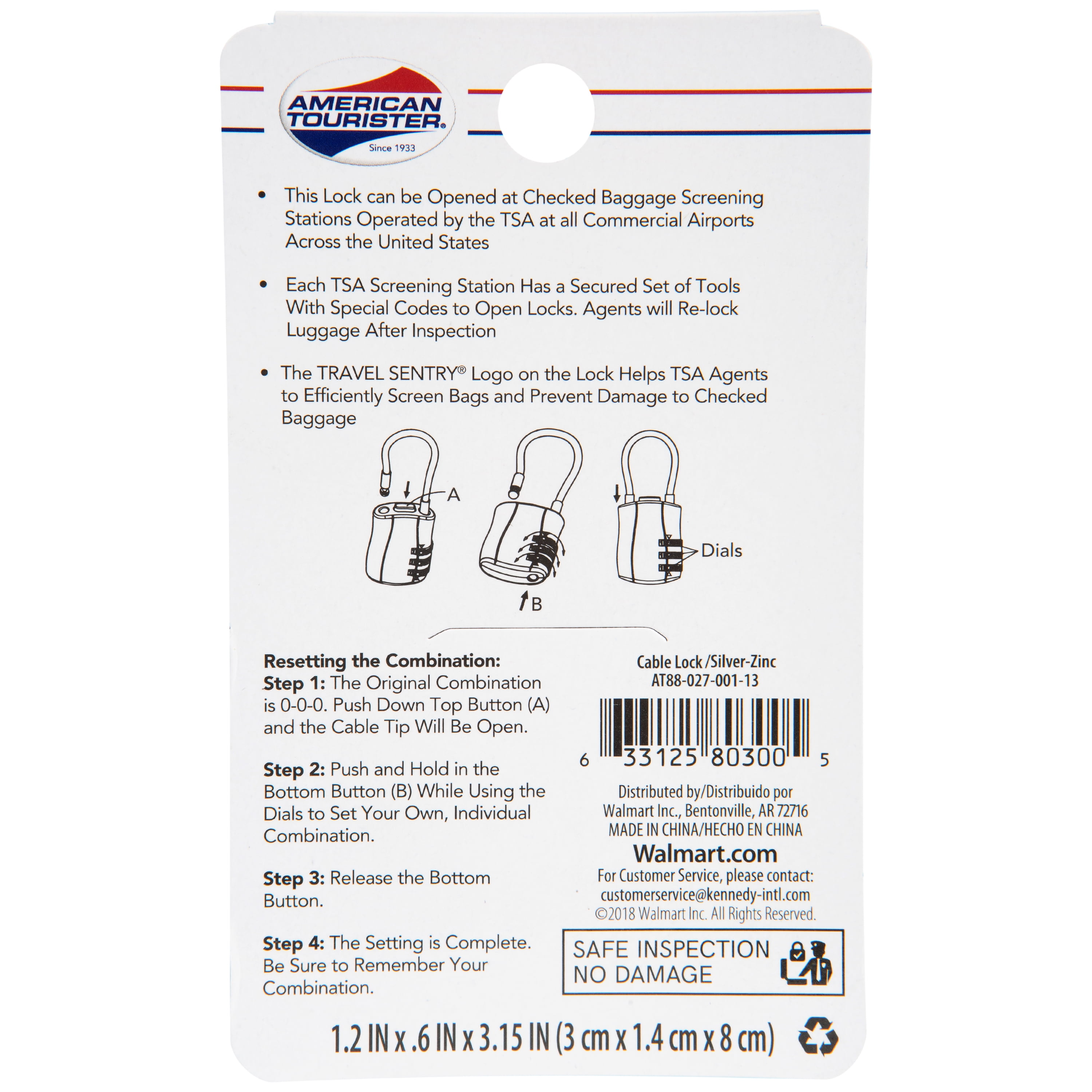 reset lock american tourister