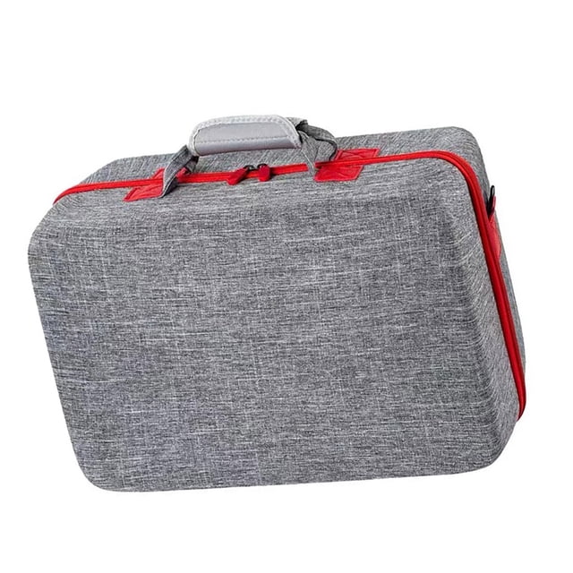 Kearding Bolsa de mano de almacenamiento Cajas protectoras de viaje Soportes de organización de color sólido Estuche de transporte Maleta Almacenamiento y organización del hogar gris