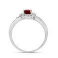 thumbnail image 5 of 14k White Gold Oval Garnet And Diamond Ring, 5 of 6