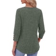 thumbnail image 5 of Fantaslook Womens 3/4 Sleeve Shirts with Buttons Dressy Casual Blouses Tunic Tops Fall Clothes, 5 of 9