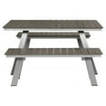 thumbnail image 2 of Pangea Home Jack 3-Piece Modern Aluminum Dining Set in Gray and Brush Finish, 2 of 3
