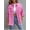 Pink, variant on SEARIPE Women's Casual Denim Jacket Frayed Hem Ripped Long Sleeve Jean Jacket With Pockets Pink M