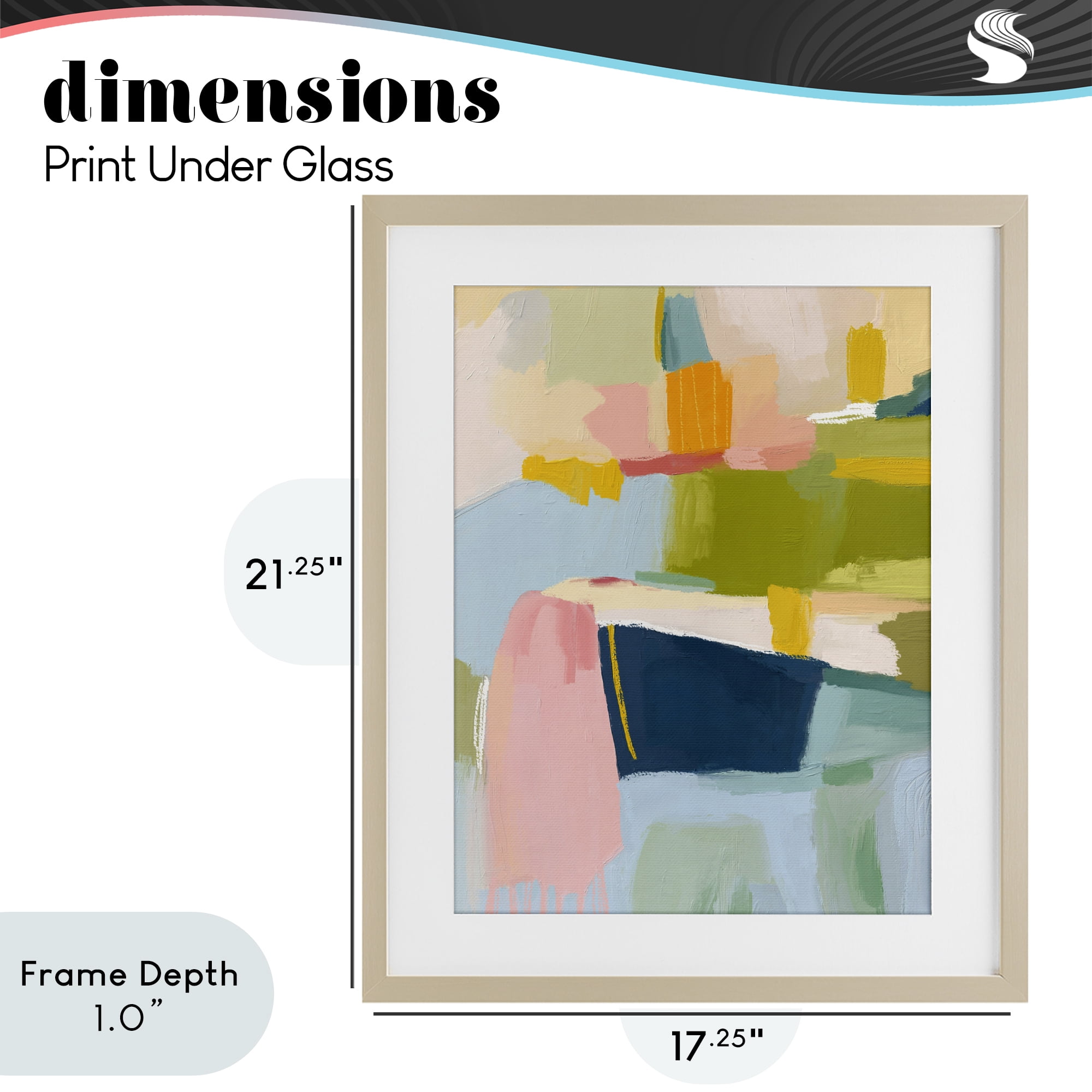 Stupell Industries Pastel Wonder Brushstrokes Birch Framed Print Under Glass, design by Lisa Nohren