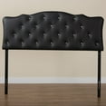 thumbnail image 4 of Baxton Studio Rita Modern and Contemporary Faux Leather Upholstered Button-Tufted Scalloped Headboard, Multiple Sizes and Colors, 4 of 5