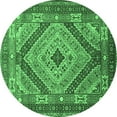 thumbnail image 1 of Ahgly Company Indoor Round Persian Emerald Green Traditional Area Rugs, 4' Round, 1 of 4